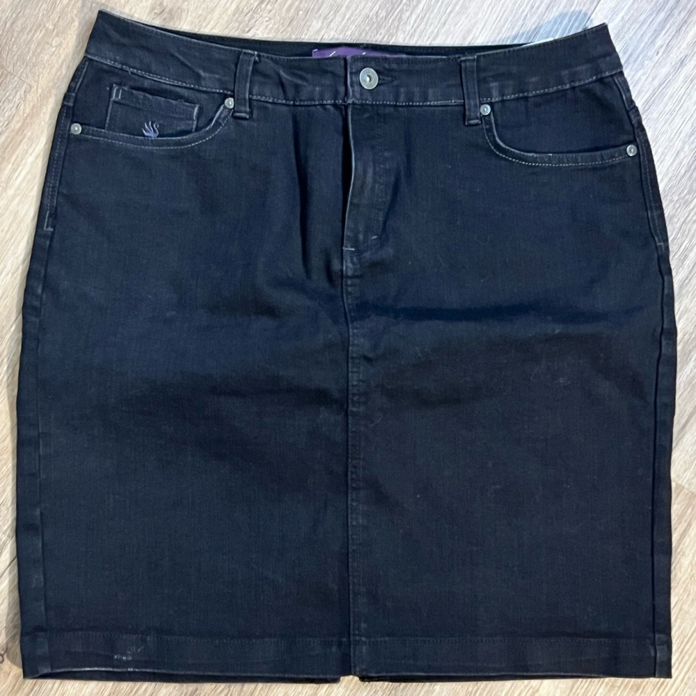 Gloria Vanderbilt Dark Denim Pencil Skirt